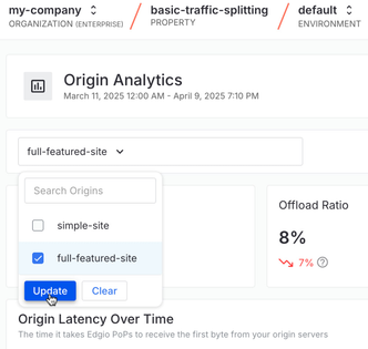 Filtering by Origin